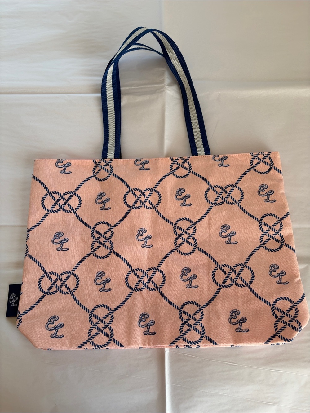 ⚓️ Estée Lauder Nautical Print Canvas Tote New